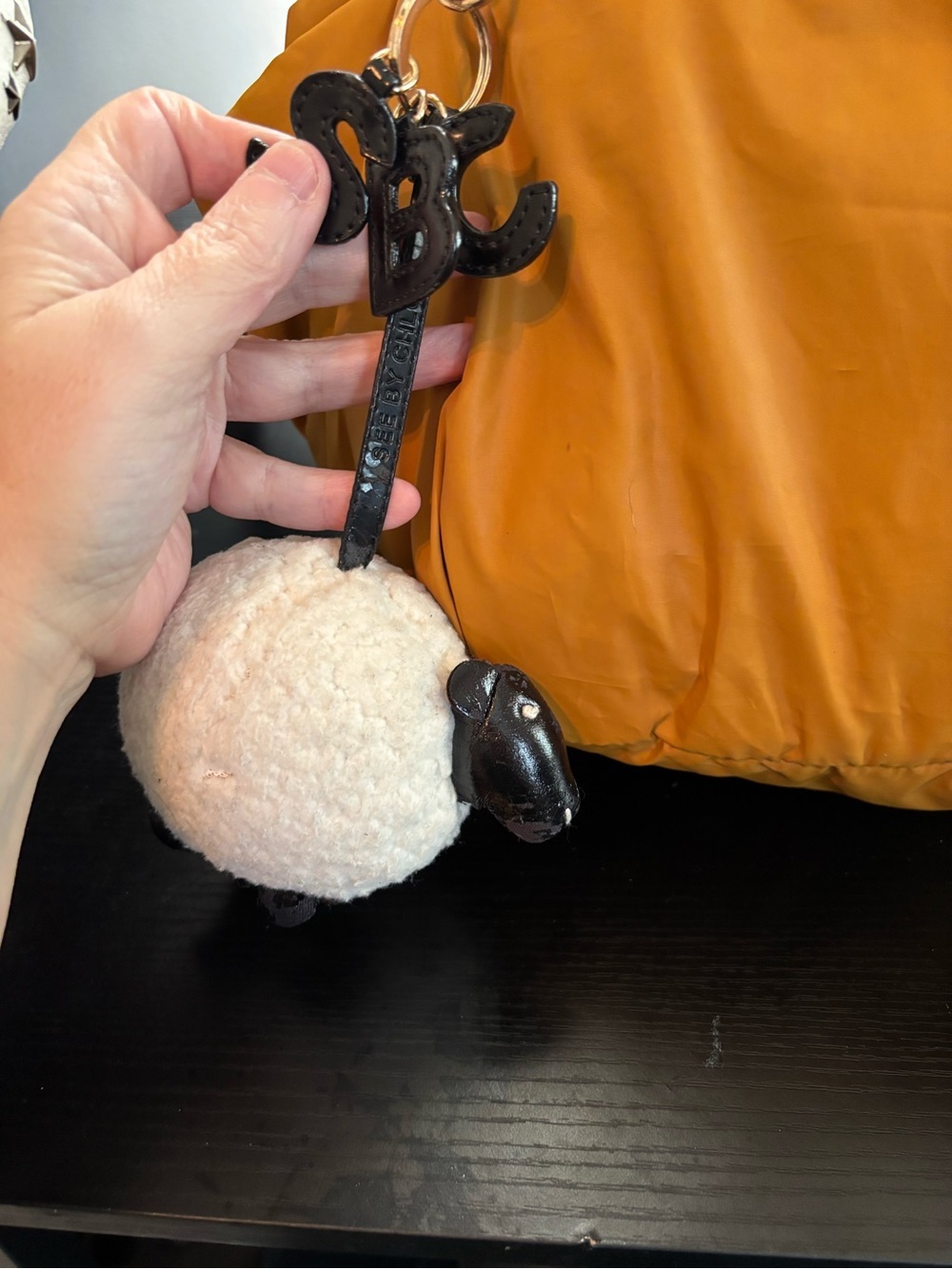 See by Chloé Joyrider Puffy Nylon Tote Bag - Saffron Yellow (with Sheep Charm!) - Picture 2 of 16